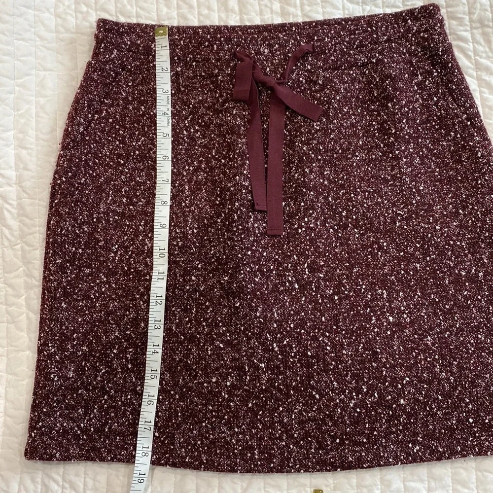 LOFT Burgundy Tweed Sweater Skirt EUC